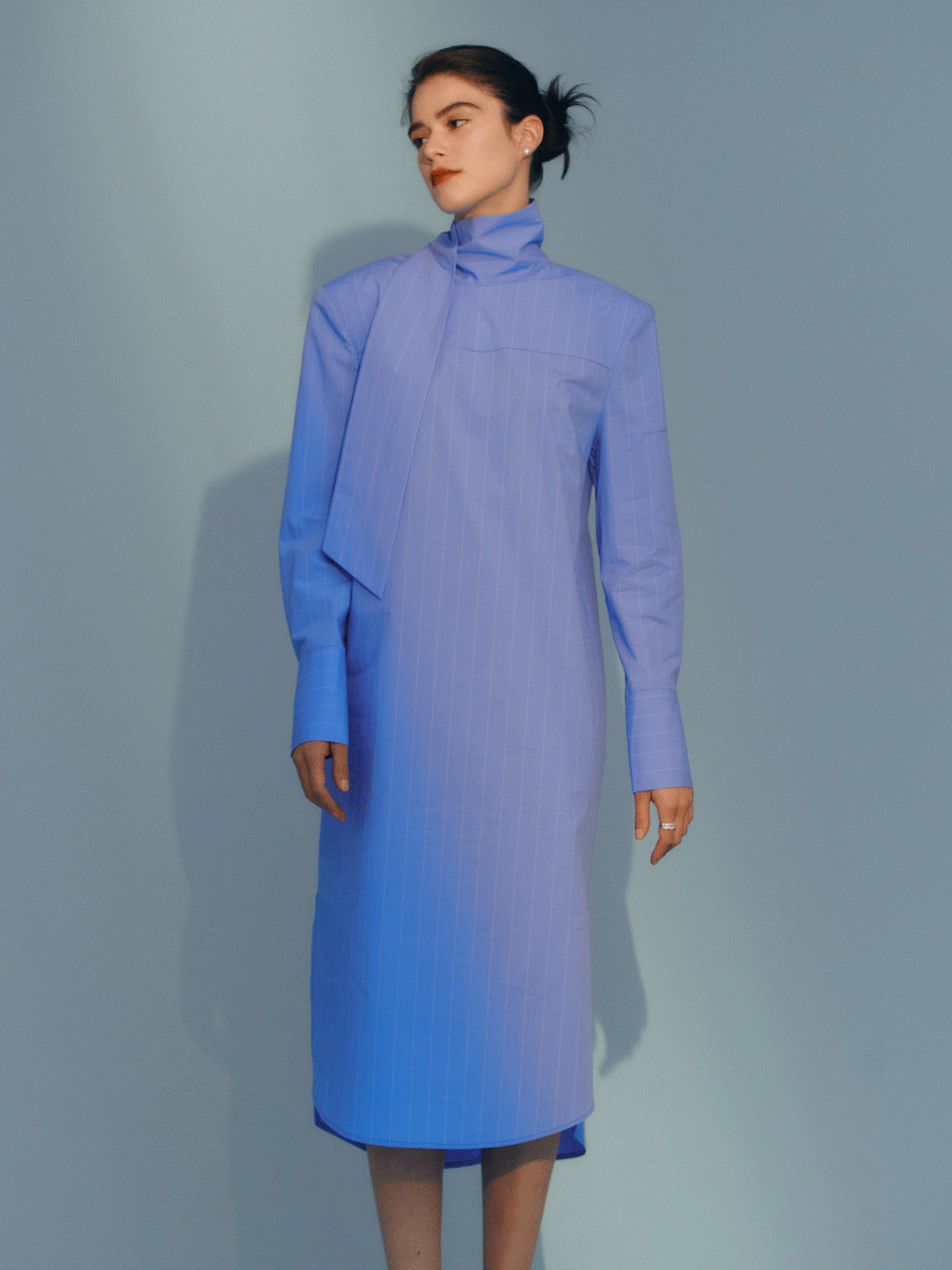 Blue Scarf Dress