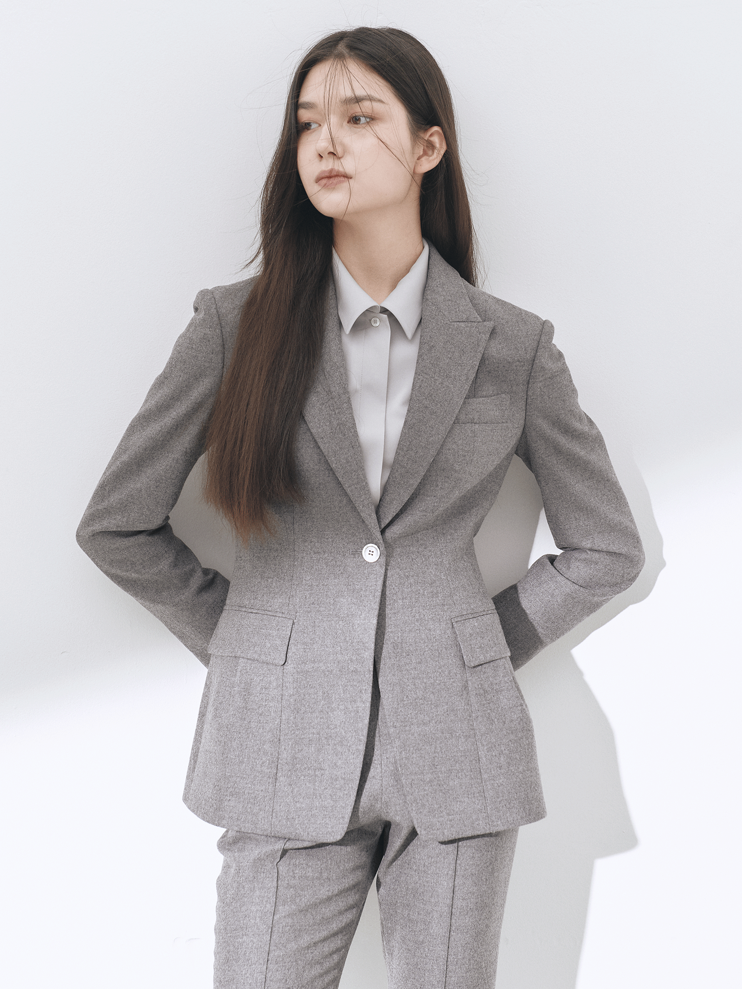 Grey Solid Jacket
